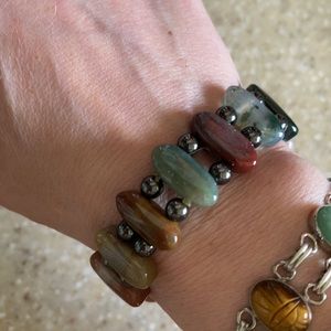 Jade/Hematite/ Agate Stretch Bracelet